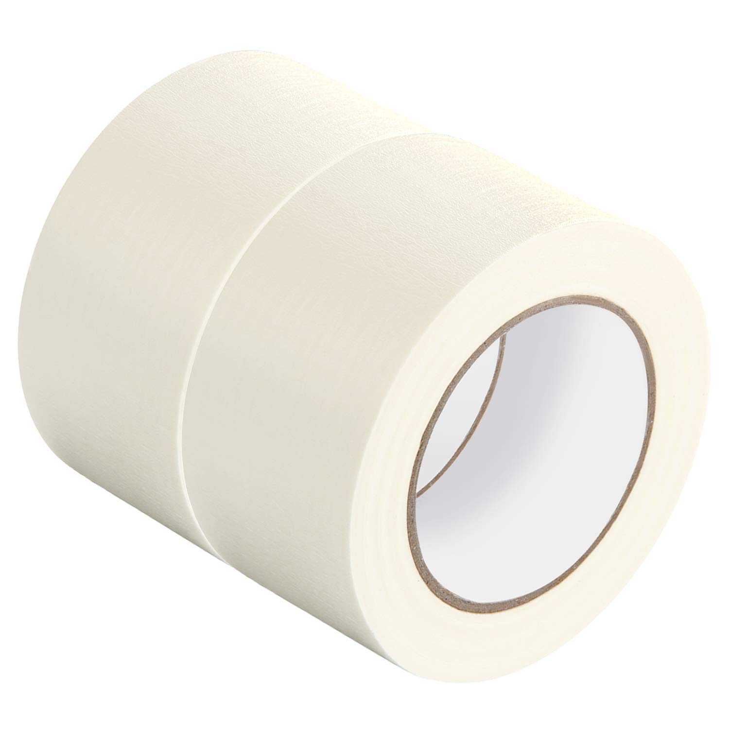 YTBUBOR2 Rolls 50mm x 50m Wide Masking Tape Easy-Peel Adhesive Painters Tape Painting Tape for DIY Painting, Labelling, Decorating and Crafts Packing