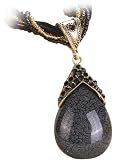 WYTong Women Rhinestone Amber Gem Jewelry Necklaces Bohemian Pendant Collar Necklace