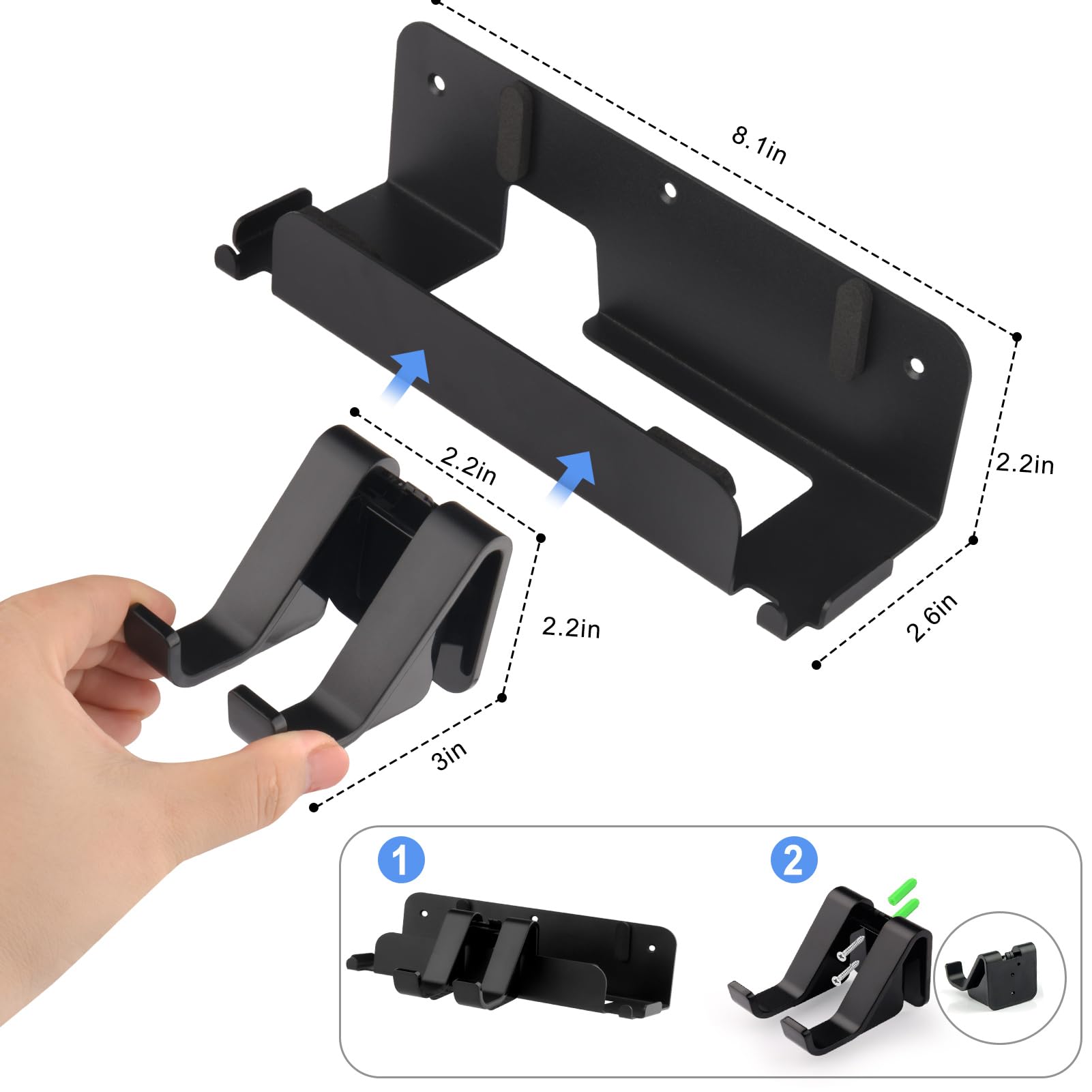 Ankey Metal Wall Mount Compatible with Nintendo Switch 2/ Switch/Switch OLED Console, Metal Wall Mount Kit Shelf Accessories Compatible with Joy-Con & Pro Controller Holder