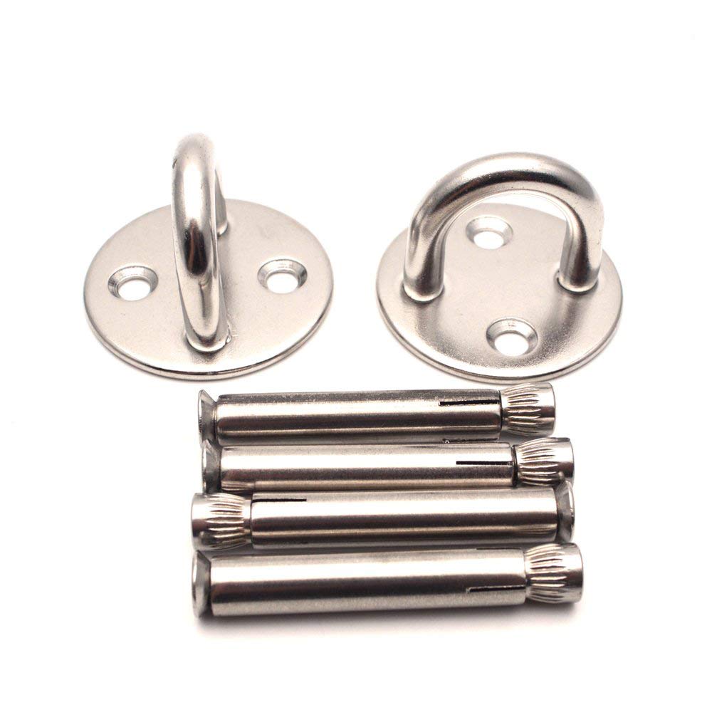 Sydien 2pcs Round Stainless Steel Hammock Chair Hanging Kit M8