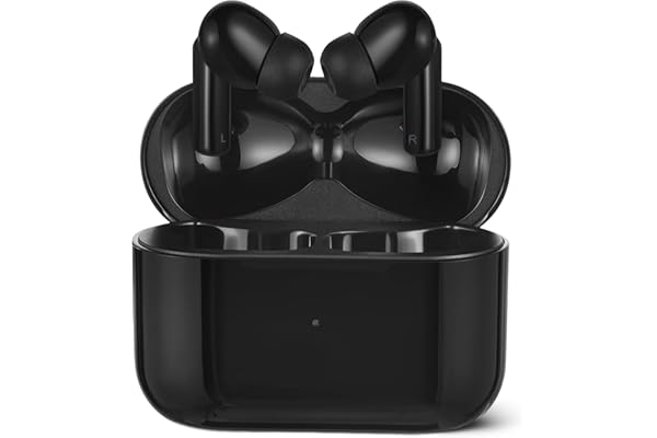 Amazon Basics Bluetooth Headphones True Wireless Earbuds IPX4Waterproof, in-Ear w/Mic,Charging Case, Black