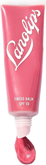 Lanolips Tinted SPF30 Balm Rhubarb 12.5g - Moisturizing Pink Shine Lip Balm view 3