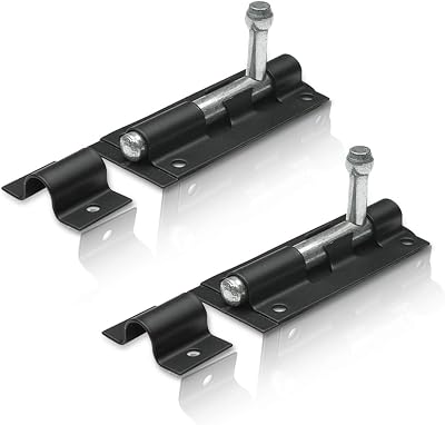 XFORT 2 Pack Heavy Duty Tower Bolt Black 100mm Door Lock Bolt