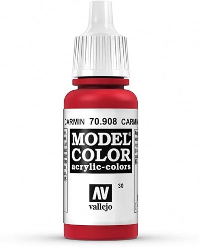 Vallejo Model Color Carmine Red Acrylic Paint 17 ml Eyedropper Bottle