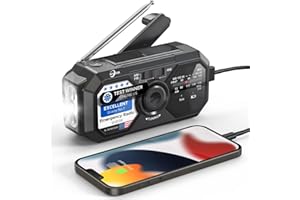 SIYEGK Emergency Weather Radio, Portable AM FM NOAA Radios with Crank SOS Alarm, 3500mAh Pocket Solar Emergency Supplies Gadgets for Men, Small Survival Gear for Home Office Hurricane Camping Hiking Outdoor