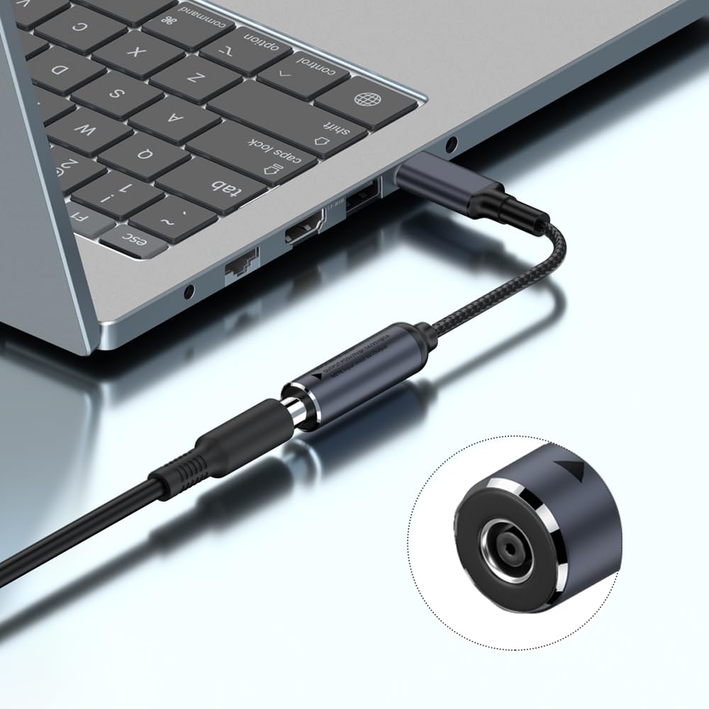 4.5mm Barrel Tip to USB C Adapter, 45W 65W 100W
