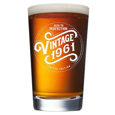Buy 60th Birthday Gifts For Men 1961 16 Oz Beer Pint Glass 60 Year Old Mens Gag Idea For Him Funny Cups For Man 60 Th Happy Bday