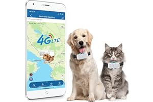 TKMARS GPS Tracker for Dogs Cats Waterproof, Pet Tracker for Android and iOS Phones, Animal GPS Locator 4G Real-Time Tracking Monitor Device with GeoFence Sound and Light Alarm TK911Pro