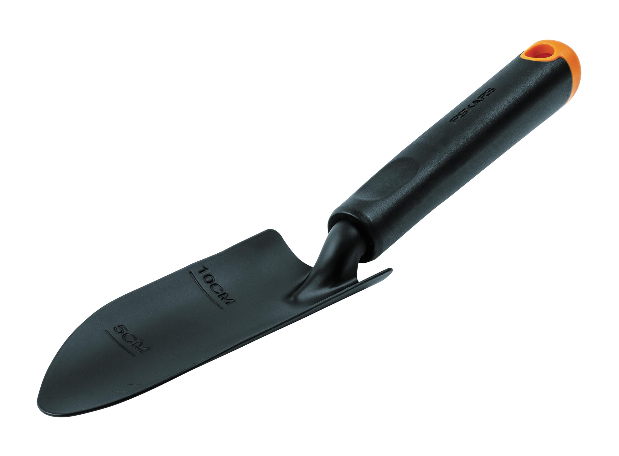 Fiskars Ergo Transplanter, Length 30cm, Rust-Resistant Steel Head/Plastic Handle, Black/Orange, 1027018 — image 1