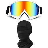 ZJNUO ATV Goggles with Balaclava face Mask for Men Women and Youth, Dirt Bike Motorcycle Motocross Riding Ski Goggles