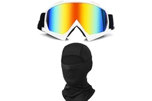 ZJNUO ATV Goggles with Balaclava face Mask for Men Women and Youth, Dirt Bike Motorcycle Motocross Riding Ski Goggles