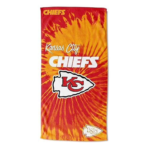Northwest NFL Kansas City Chiefs Unisex-Adult Beach Towel, 30" x 60", Psychedelic