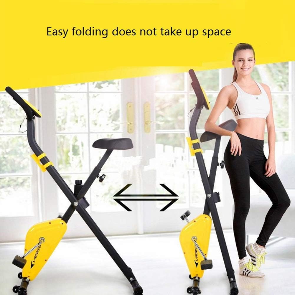 FANGX Folding Indoor Exercise Bike Cycling Spin Bike,Portable Domestic Gym Machine Fitness Equipment Sport Bicycle Fitness Bike,B