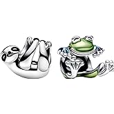 Doyafer 925 Sterling Silver Charm Set Birthday cake, Animals, Travel, Flowers, Rose gold Pendant Beads Fit Women Bracelets Necklace Gift 3-Piece/Package