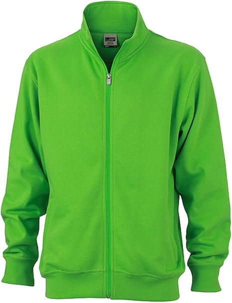 2Store24 Men's Workwear Sweat Jacket in Lime-Green Size: XL: Amazon.co.uk: Clothing