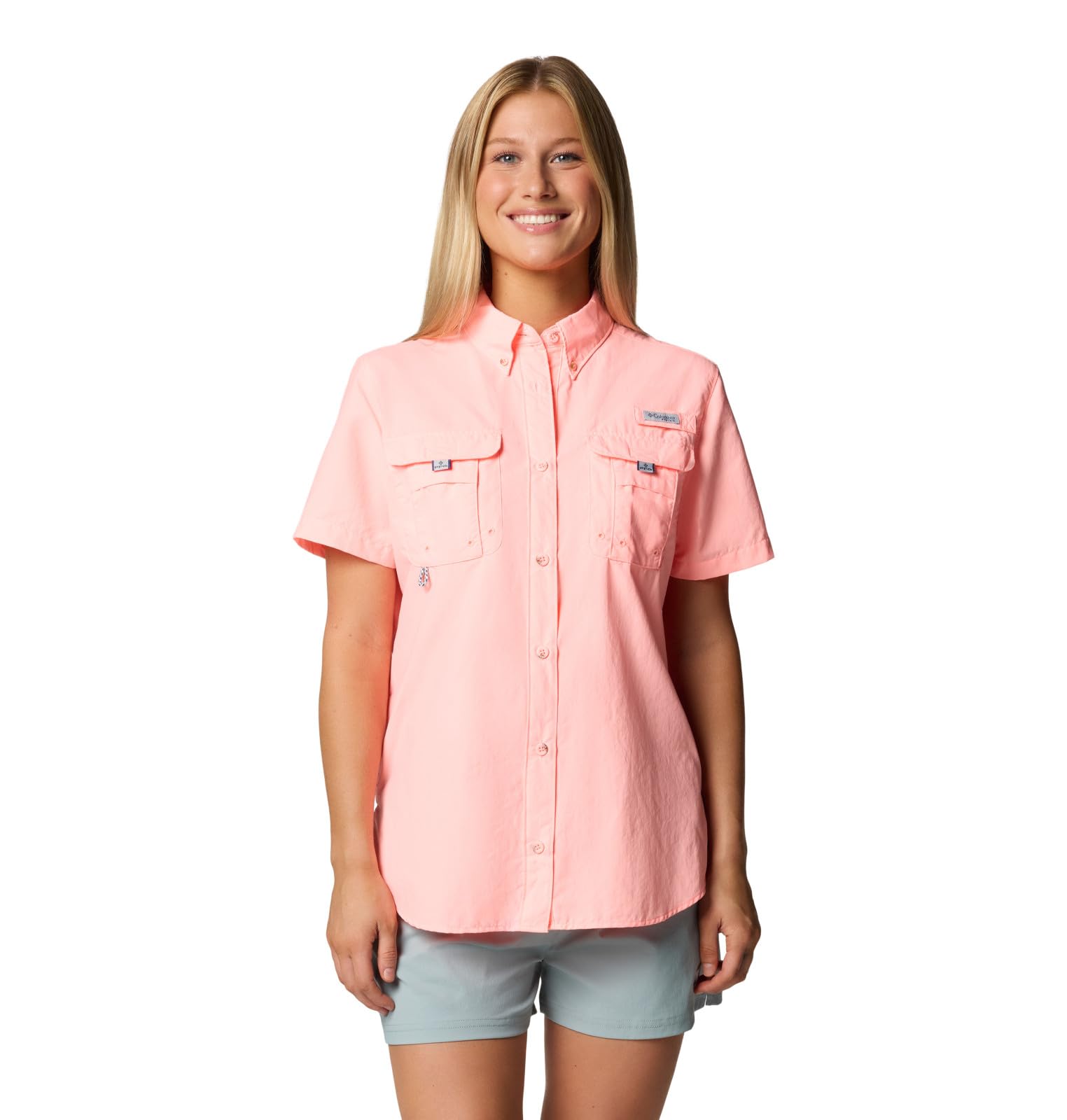 Columbia Women’s Bahama II Short Sleeve, Tiki Pink, 2X