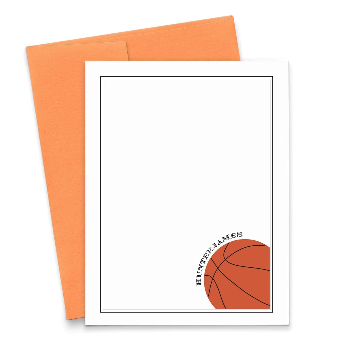 Basketball Personalized Stationery set, Boys Personalized