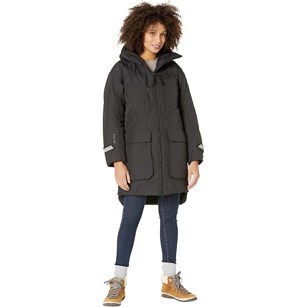 1 Madison Ladies' Water Resistant Long Parka with Faux Fur Hood (M