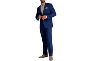 Haggar Men's Classic Fit Sharkskin Suit Seperates-Pant and Jacket