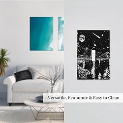 Mountain Starry Moon 1 Gang Light Switch Plate