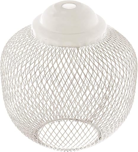 Metal Cage Lamp Shade Sliver Modern Diy Light Shade For Pendant