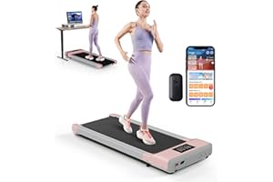 MJWW Walking Pad Treadmill, Under Desk Treadmill for Home Office，2.5HP Walking Jogging Machine with 300 lbs Weight Capacity Remote Control LED DisplayDisplay (Pink)