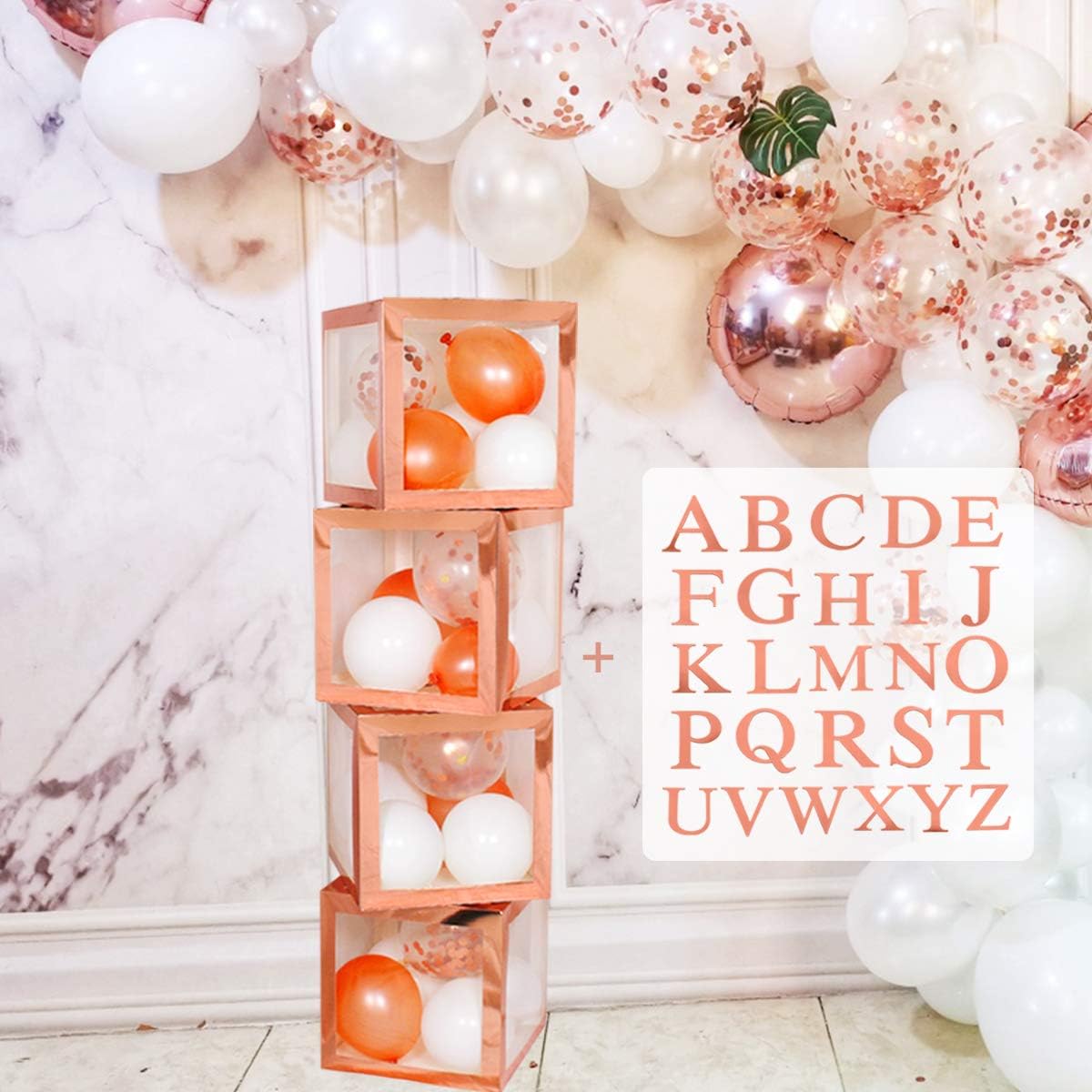 baby shower balloons rose gold