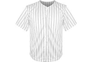 RIOOFINX Youth Baseball Jersey Button Down Shirts Hip Hop Personalized Sport Tops for Boys