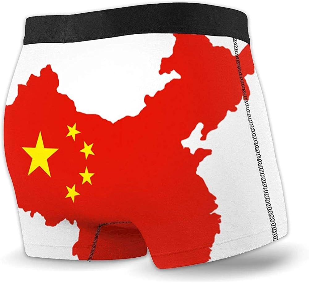 ster Trading Men 'S Sport Performance Boxer Briefs China Flag Map