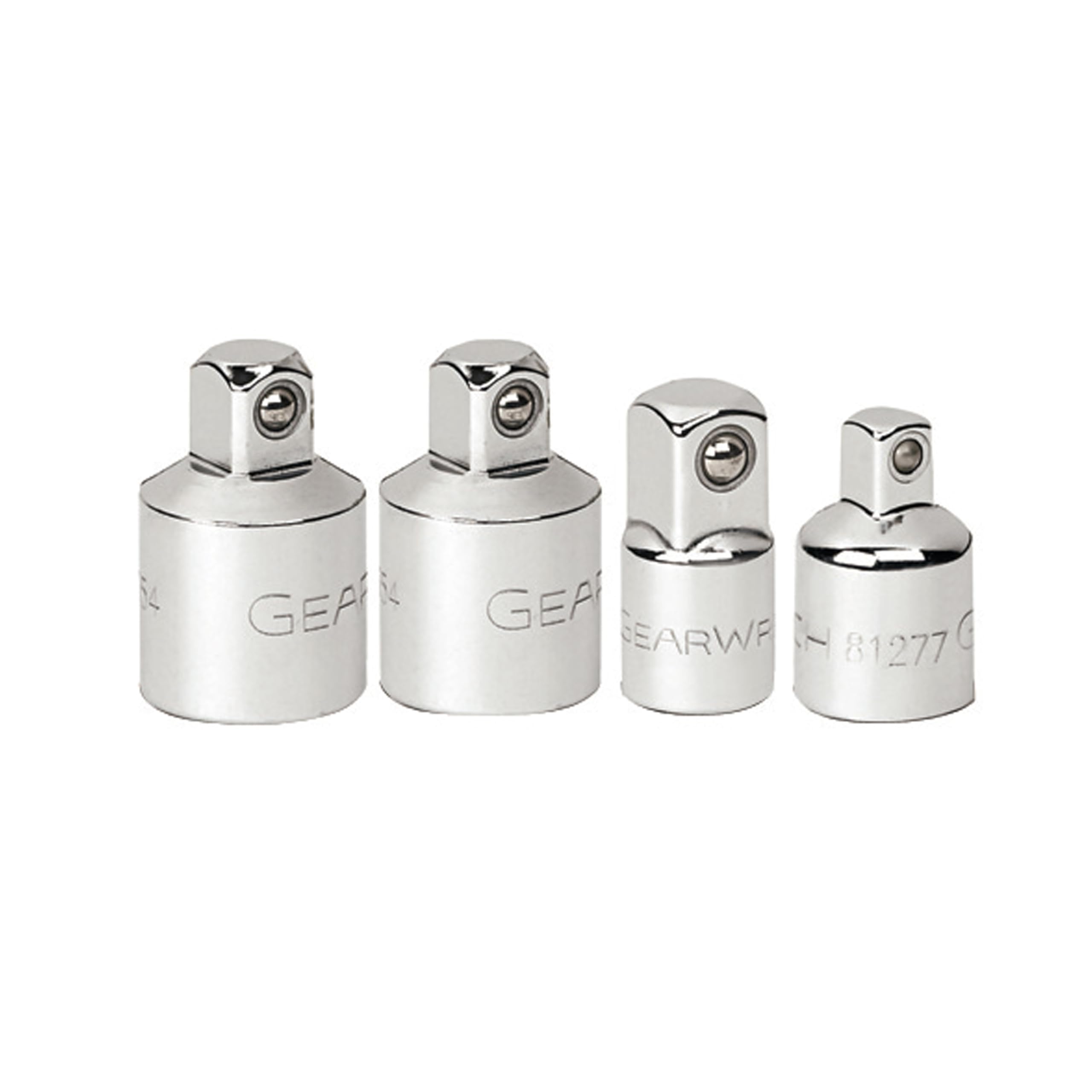 GearWrench 81217 1/4" Drive Adapter Set, 4 Piece, 3/8" & 1/2"