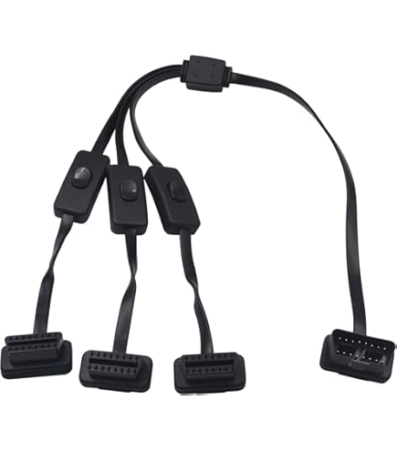 Câble D'extension De Diagnostic OBD2 Plat 16 Broches Mâle