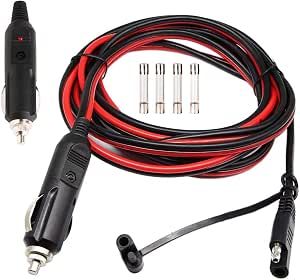 GTIWUNG - Lot De 5 Câbles D'extension SAE Vers SAE 14AWG - Longueur 33 Cm - Pour Chargeur Batterie, Panneau Solaire
