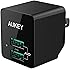 AUKEY 12W Dual Port Home Travel USB Wall Charger Adapter - Black