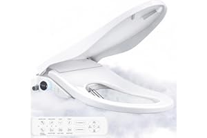 iliD Bidet Toilet Seat, Foam Shield Bidet Seat, Heated Toilet Seat Elongated, Instant Warm Water & Dryer, Front Wash & Rear W