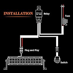 LED Light Bar Wiring Harness Kit Auto Power Plus