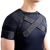 Kuangmi Double Shoulder Support Brace Strap Wrap Neoprene Protector,L