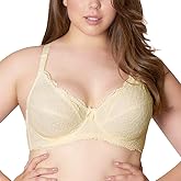 Eve's temptation Heaven Women's Plus Size Racerback Lightly Lined Lace Bra