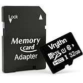 Vrythn 32GB Micro SDHC Card with SD Adapter, A1 Micro SD Card up to 90 MB/s | for Android Smartphones and Tablets, UHS-I, Class 10, U1, Black