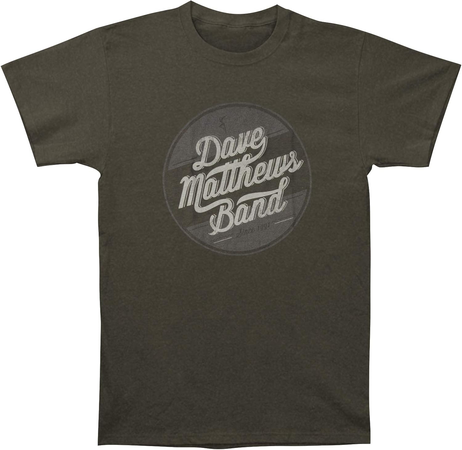 Dave Matthews Band Men's Circle Logo Slim Fit TShirt Charcoal Clothing