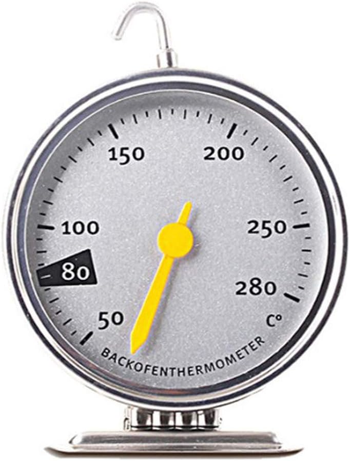RENNICOCO Kitchen Oven Thermometer, Stainless Steel Dial Oven Thermometer Portable Food Cooking Baking Temperature Gauge