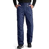 FREE SOLDIER Men's Waterproof Snow Insulated Pants Winter Skiing Snowboarding Pants with Zipper Pockets