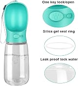 Emwel Dog Water Bottle 550ml Portable Leak Proof Pet Drinking Feeder view 2