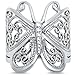 Oxford Diamond Co Filigree Butterfly .925 Sterling Silver Ring Size 11
