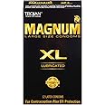 Trojan Magnum XL Size Lubricated Latex Condoms (12 Count - Pack of 3)