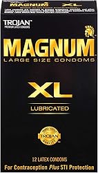 Trojan Magnum XL Size Lubricated Latex Condoms - 12