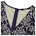 Miusol Women's Elegant Floral Lace V-Neck Contrast Cocktail Party Dress, Navy Blue, Small