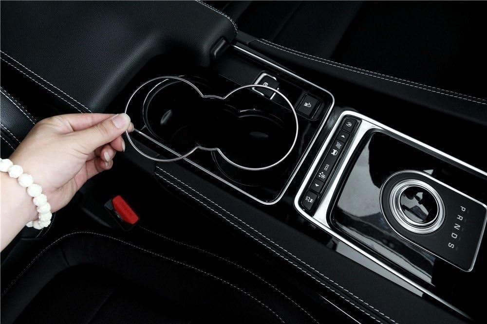 ABS Front water cup holder trim cover frame for Jaguar XF XE FPACE