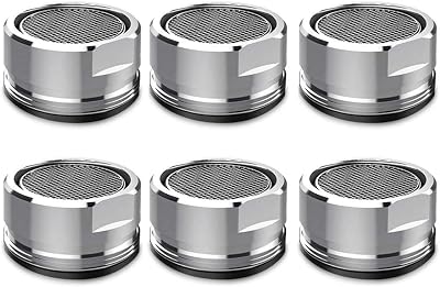 ElegantTin 6Pcs Water Saver Tap Aerator Replacement 24mm Stainless Silver
