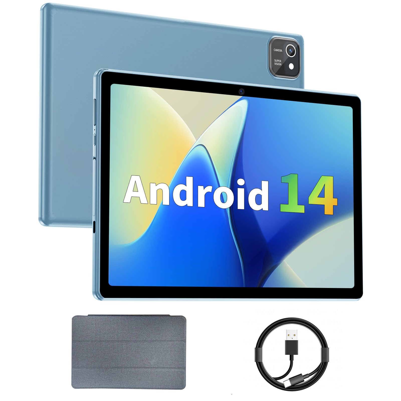 Tablet 10 inch Android 14 Tablets, 3GB RAM 64GB ROM