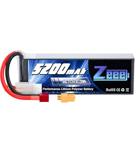 Amazon.com: Zeee 3S Lipo Battery 5200mAh 50C 11.1V RC Batteries